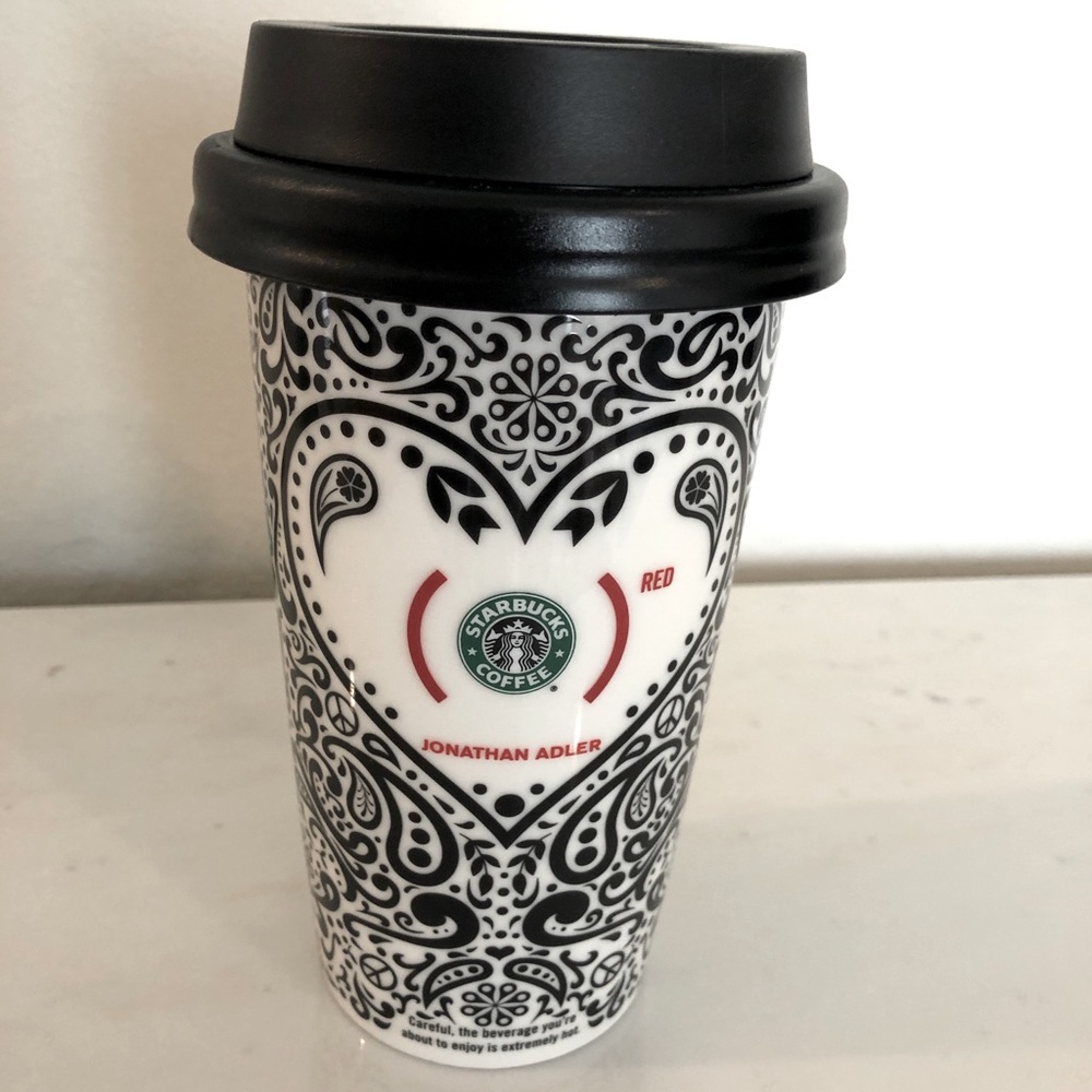 Starbucks Jonathan Adler Red Ceramic Tumbler Cup